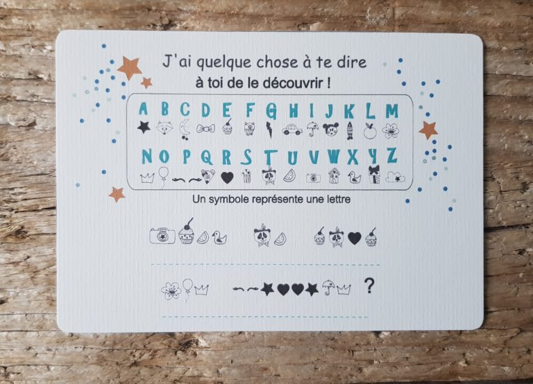 Carte symbole à décoder "parrain,marraine" - Un monde de fripouilles